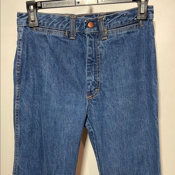 Vintage Classic Blue Flare Wide Leg Jeans - Picture 2 of 11